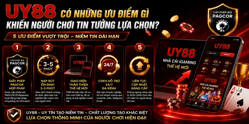UY88 Có Những Ưu Điểm Gì Khiến Người Chơi Tin Tưởng Lựa Chọn?